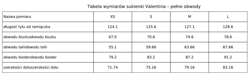 SUKIENKA VALENTINA 