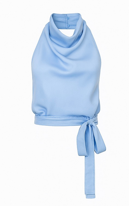 MARINA TOP HALTER BABY BLUE