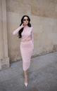 SPÓDNICA LOREN MAXI POWDER ROSE